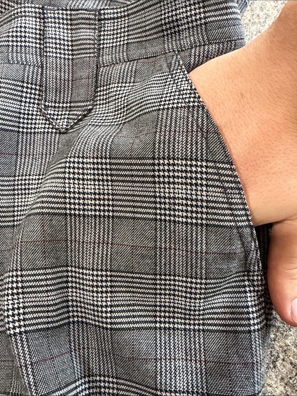 CAbi Gray Plaid Dress Pants size 8 - Picture 4 of 6